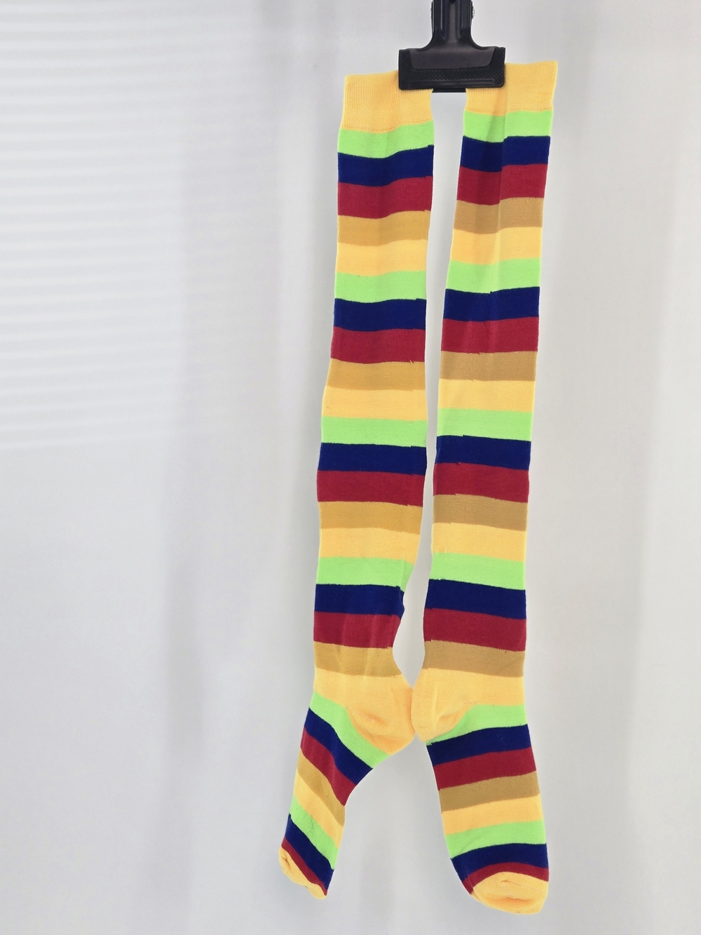 NEW! 🌈 🧦 PRIDE & SOLIDARITY Rainbow Striped HIGH SOCKS CUTE RETRO FUN ONE SIZE - Picture 5 of 9